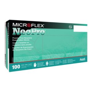 Exam Glove NeoPro Small NonSterile Polychloroprene Standard Cuff Length Textured Fingertips Green Chemo Tested