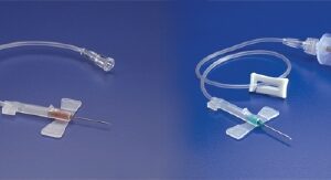 Saf-T Wing Blood Collection Set 21 Gauge 3/4 Inch Needle Length Safety Needle 12 Inch Tubing Sterile
