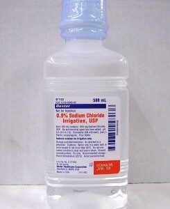 Irrigation Solution 0.9% Sodium Chloride, Preservative Free Not for Injection Bottle 500 mL