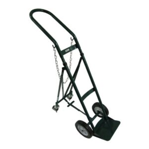Oxygen Cylinder Cart Aluminum / Steel 46 X 15 X 15 Inch Green