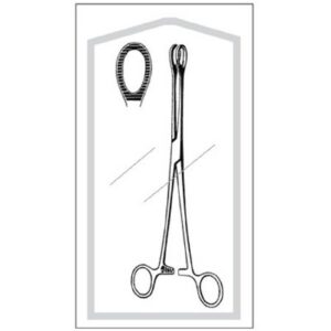 Sponge Forceps Econo Sterile Foerster-Ballenger 9-1/2 Inch Length Floor / Office Grade Pakistani Stainless Steel Sterile Locking Finger Ring Handle Straight Fenestrated Serrated Oval Tips