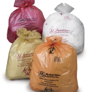 Autoclavable Biohazard Waste Bag Biohazard Symbol / Biohazardous Waste to be Autoclaved 13 to 16 gal. Red 25 X 35 Inch