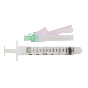Safety Hypodermic Syringe with Needle Eclipse 3 mL 1-1/2 Inch 21 Gauge Hinged Safety Needle Regular Wall