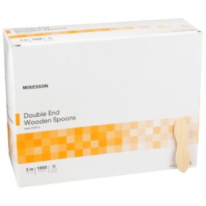 Medical Spoon McKesson Double Ended Tan Wood