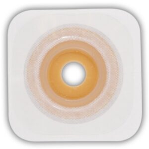 Ostomy Barrier Esteem synergy Trim to Fit, Extended Wear Durahesive Adhesive Without Flange Hydrocolloid 1/2 to 7/8 Inch Opening 4 X 4 Inch