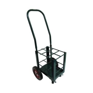 Oxygen Cylinder Cart Aluminum / Steel 42 X 15 X 18 Inch Green