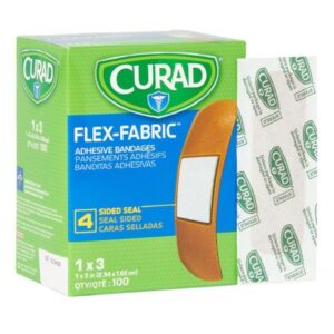 Adhesive Strip Comfort Cloth 1 X 3 Inch Fabric Rectangle Tan Sterile