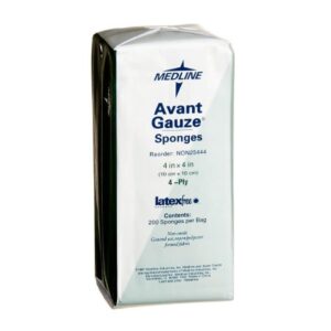 Nonwoven Sponge Avant Gauze 4 X 4 Inch 4-Ply NonSterile 200 per Pack
