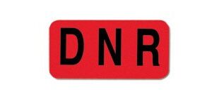 Pre-Printed Label Barkley Auxiliary Label Red Plastic DNR Black Safety and Instructional 1-1/2 X 3/4 Inch