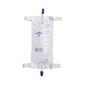 Urinary Leg Bag Medline Anti-Reflux Valve Sterile 950 mL Vinyl