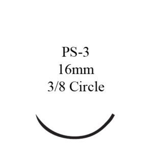 Nonabsorbable Suture with Needle Prolene Polypropylene PS-3 3/8 Circle Reverse Cutting Needle Size 6-0 Monofilament