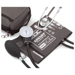 Reusable Aneroid / Stethoscope Set Pro’s Combo II 23 to 33 cm Adult Cuff Dual Head General Exam Stethoscope Pocket Aneroid