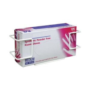 Glove Box Holder Omni Horizontal or Vertical Mounted 1-Box Capacity White 3 X 4 X 10-3/4 Inch Coated Wire