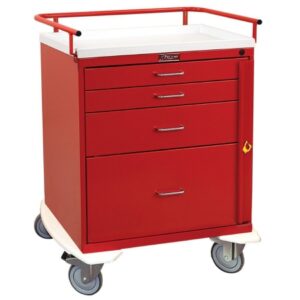 Emergency Cart Steel 38.25 X 22 X 32 Inch Red