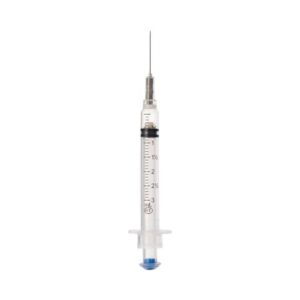 Safety Tuberculin Syringe with Needle VanishPoint 1 mL 1 Inch 25 Gauge Retractable Safety Needle Regular Wall