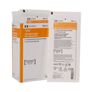 Antimicrobial Island Dressing Telfa AMD 3 X 8 Inch Rectangle Sterile Film Backing