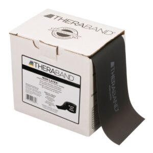 Exercise Resistance Band TheraBand Black 6 Inch X 25 Yard X-Heavy Resistance