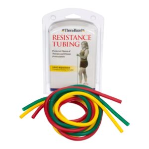 Exercise Resistance Tubing Set TheraBand Yellow / Red / Green 50 Foot Length Easy Resistance