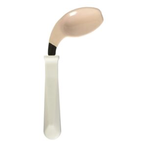 Offset Spoon Easy-Hold Angled / Left Handed White Stainless Steel / Polypropylene