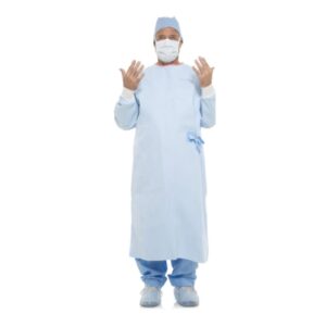 Non-Reinforced Surgical Gown with Towel Evolution 4 X-Large Blue Sterile AAMI Level 4 Disposable