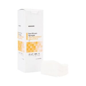 Nonwoven Sponge McKesson 3 X 3 Inch 4-Ply NonSterile 200 per Pack