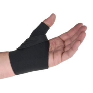 Thumb CMC Restriction Splint Comfort Cool Adult Large Wrap Around Strap Right Hand Black