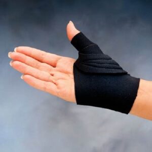 Thumb CMC Restriction Splint Comfort Cool Adult Large Wrap Around Strap Left Hand Black