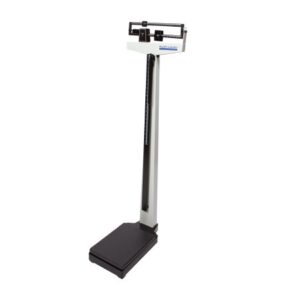 Physician Scale with Height Rod Health O Meter Balance Beam Display 390 lbs. / 180 kg Capacity Black / White Analog