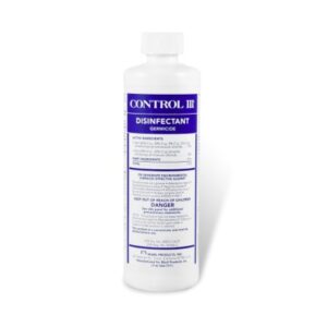 Surface Disinfectant Cleaner Control III Disinfectant Germicide Quaternary Based Manual Pour Liquid Concentrate 16 oz. Bottle Benzaldehyde Scent NonSterile