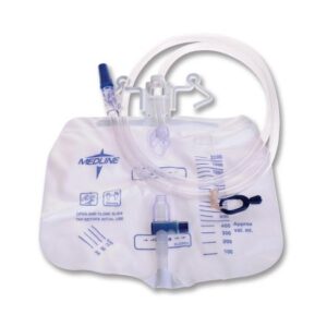 Urinary Drain Bag Medline Anti-Reflux Valve Sterile 2,000 mL Vinyl