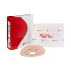 Ostomy Barrier FlexTend Precut, Extended Wear Adhesive Tape 57 mm Flange Red Code System Hydrocolloid 1-1/8 Inch Opening