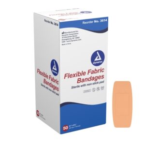 Adhesive Strip Dynarex 2 X 4-1/2 Inch Fabric Rectangle Tan Sterile