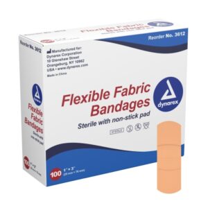 Adhesive Strip Dynarex 1 X 3 Inch Fabric Rectangle Tan Sterile