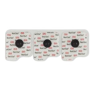 ECG Monitoring Electrode 3M Red Dot Snap Connector Conductive Adhesive Gel Cloth Backing Adult Radiolucent / MR Conditional 3 per Pack