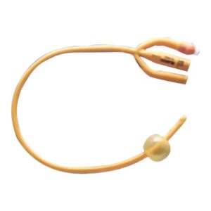 Foley Catheter Rusch Gold 3-Way Standard Tip 30 cc Balloon 20 Fr. Silicone Coated Latex