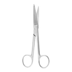 Bandage Scissors McKesson Argent Knowles 5-1/2 Inch Length Surgical Grade Stainless Steel NonSterile Finger Ring Handle Straight Sharp Tip / Blunt Tip