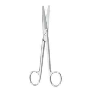 Dissecting Scissors McKesson Argent Mayo 5-1/2 Inch Length OR / Surgical Grade German Stainless Steel NonSterile Finger Ring Handle Curved, Beveled Blunt Tip / Blunt Tip