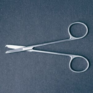 Stitch Scissors McKesson Argent Littauer 5-1/2 Inch Length Surgical Grade Stainless Steel NonSterile Finger Ring Handle Straight Blunt Tip / Blunt Tip