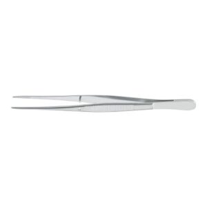 Dressing Forceps McKesson Argent Semken 5 Inch Length OR / Surgical Grade German Stainless Steel NonSterile NonLocking Thumb Handle Straight Serrated Tips