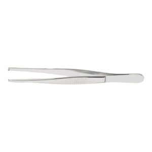 Tissue Forceps McKesson Argent 5-1/2 Inch Length OR / Surgical Grade German Stainless Steel NonSterile NonLocking Thumb Handle Straight 1 X 2 Teeth