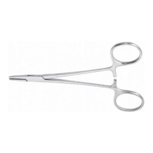 Needle Holder McKesson Argent Halsey 5 Inch Length Smooth Jaws Finger Ring Handle
