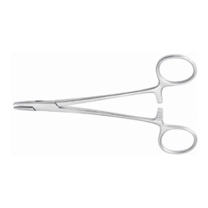 Needle Holder McKesson Argent Baumgartner 5-1/2 Inch Length Serrated Jaws Finger Ring Handle