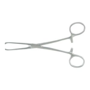 Tissue Forceps McKesson Argent Allis 6 Inch Length OR / Surgical Grade German Stainless Steel NonSterile Locking Finger Ring Handle Straight 5 X 6 Teeth