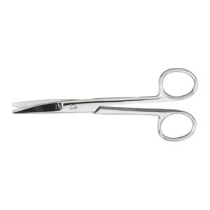 Dissecting Scissors McKesson Metzenbaum 5-1/2 Inch Length Office Grade Stainless Steel Finger Ring Handle Curved Blunt Tip / Blunt Tip