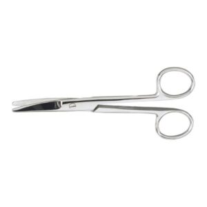 Dissecting Scissors McKesson Metzenbaum 7 Inch Length Office Grade Stainless Steel Finger Ring Handle Curved Blunt Tip / Blunt Tip
