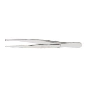 Tissue Forceps McKesson 5-1/2 Inch Length Floor / Office Grade Pakistani Stainless Steel NonSterile NonLocking Thumb Handle Straight 1 X 2 Teeth