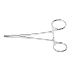 Needle Holder McKesson Halsey 5 Inch Length Smooth Jaws Finger Ring Handle