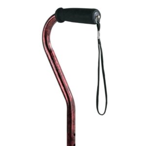 Offset Cane Carex Aluminum 31 to 40 Inch Height Red