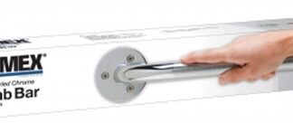 Wall Grab Bar Chrome Finish Knurled Steel