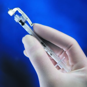 Safety Insulin Syringe with Needle SafetyGlide 0.3 mL 5/16 Inch 31 Gauge Sliding Safety Needle Thin Wall